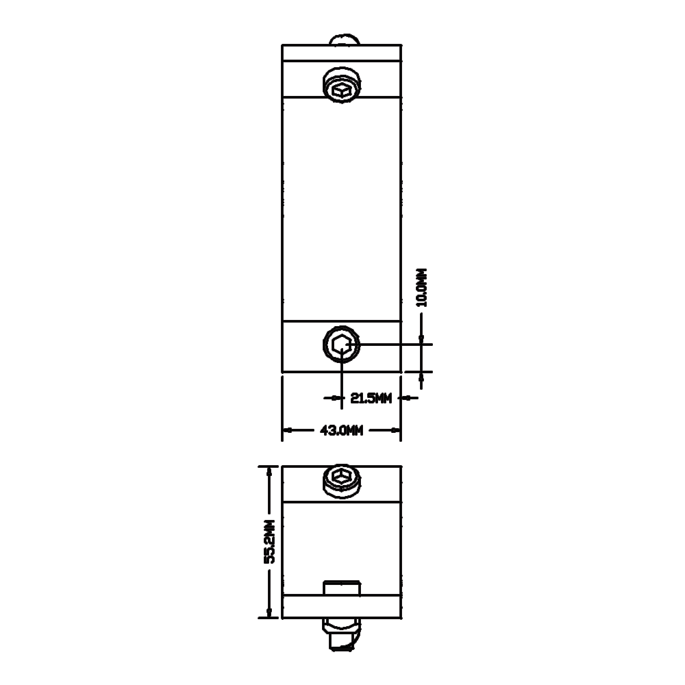40-570-1 MODULAR SOLUTIONS ANGLE BRACKET 45MM WIDE 135 DEGREES